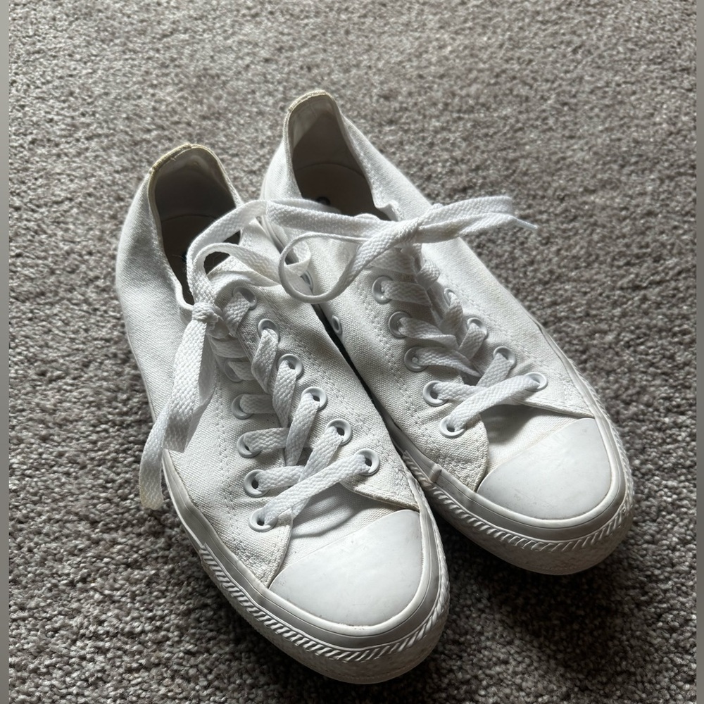 All white converse shoes